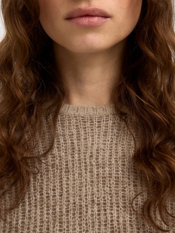 SELECTED Pulóver 'SLFLULU' - bézs