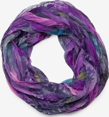 styleBREAKER Schlauchschal 'Loop mit Feder Muster' in Lila: Vorderseite
