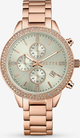 JETTE Analog Watch in Pink: front