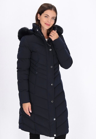 Usha Winter Coat in Blue: front