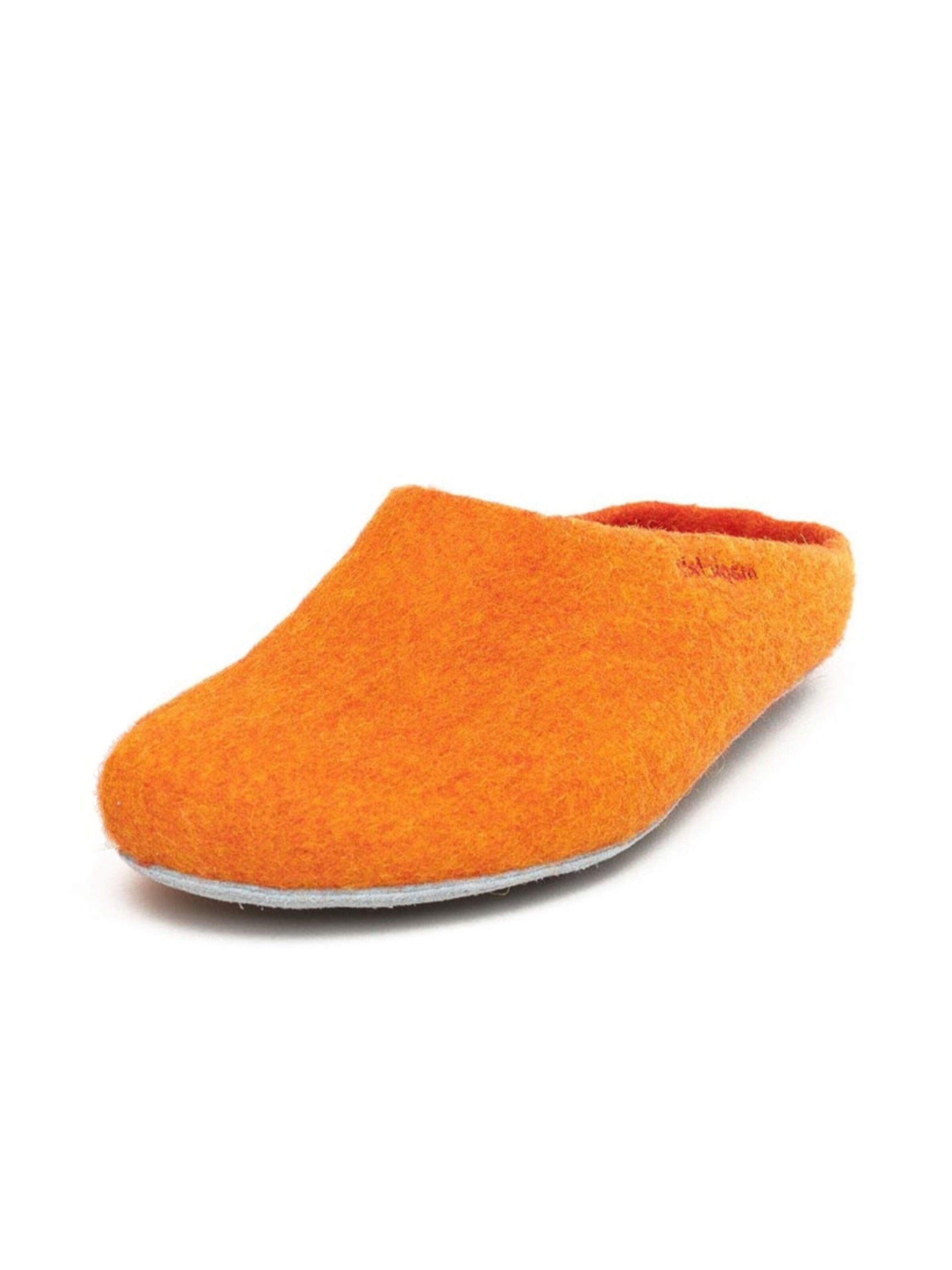 MagicFelt Slippers 'Filzpantoffel AP 701' in Orange: front