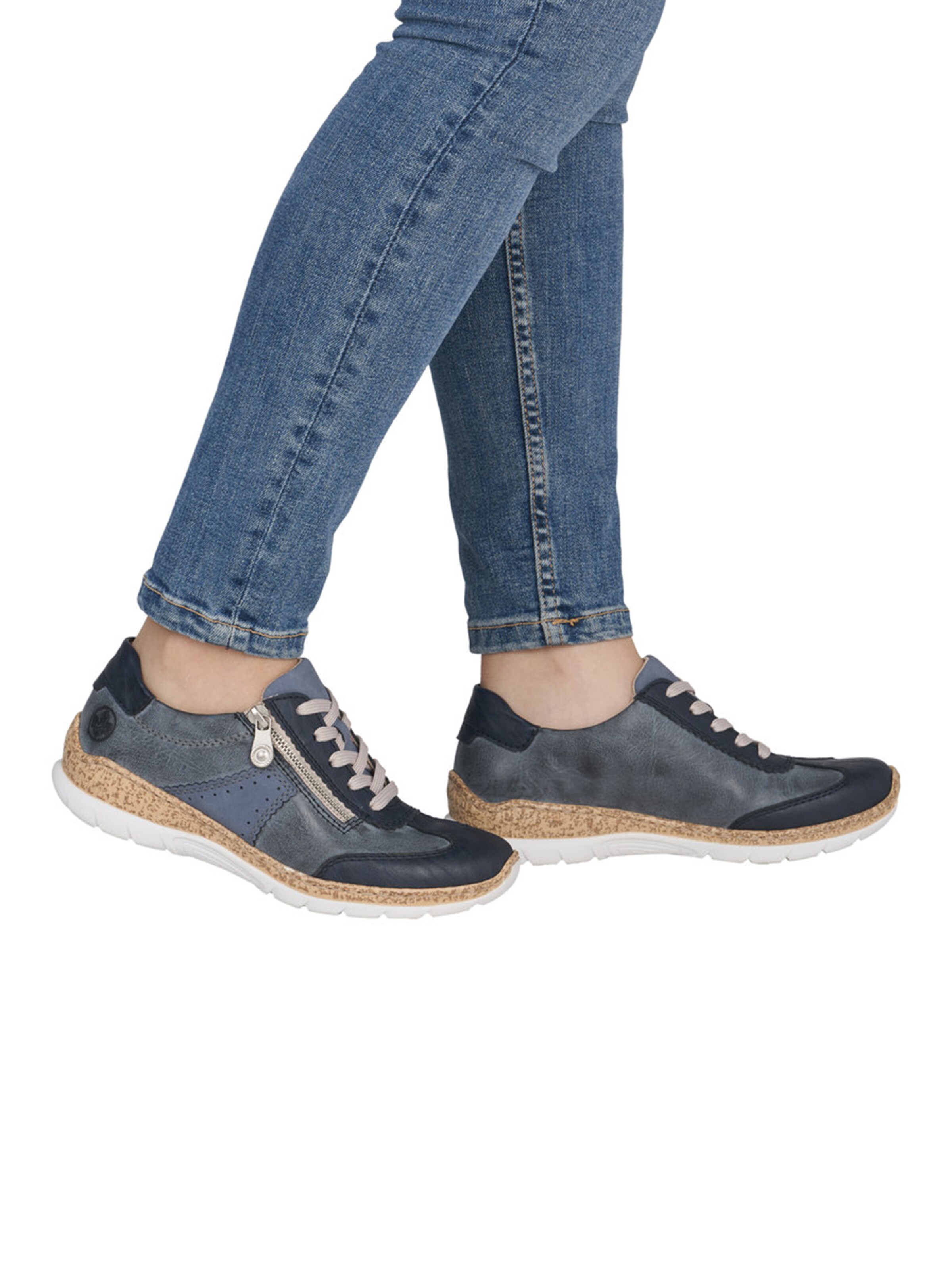 Baskets basses Rieker en bleu