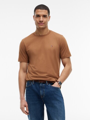 T-Shirt 'Ess Seasonal' TOMMY HILFIGER en marron : devant