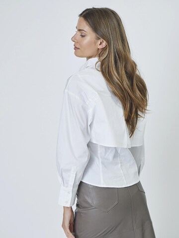 Chemisier 'Sandy' co'couture en blanc