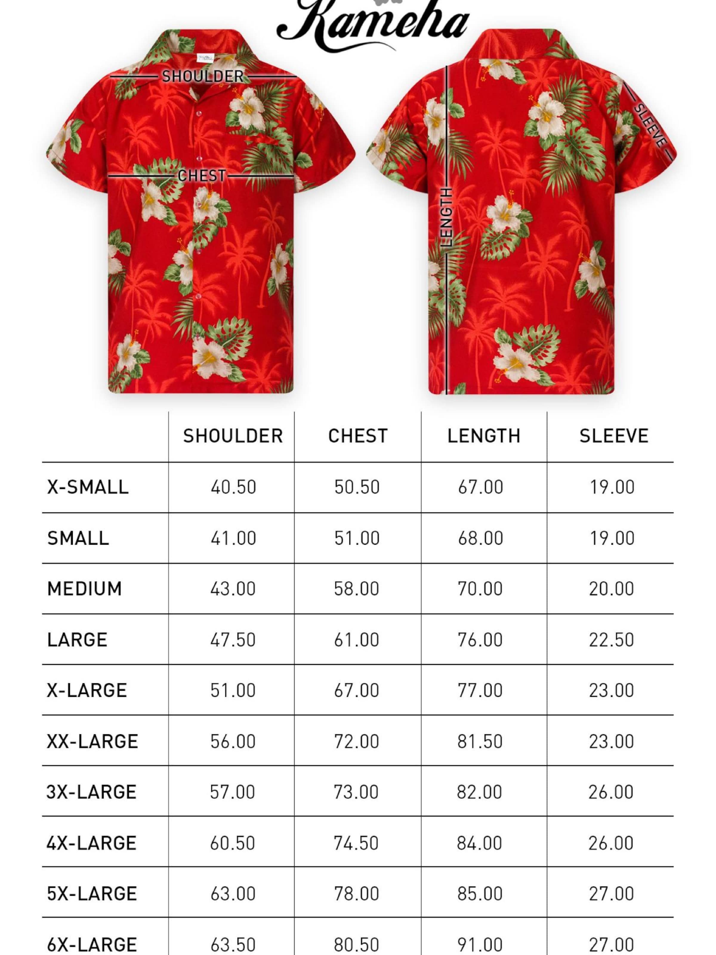 King Kameha Shirt 'Small Flower' in Red