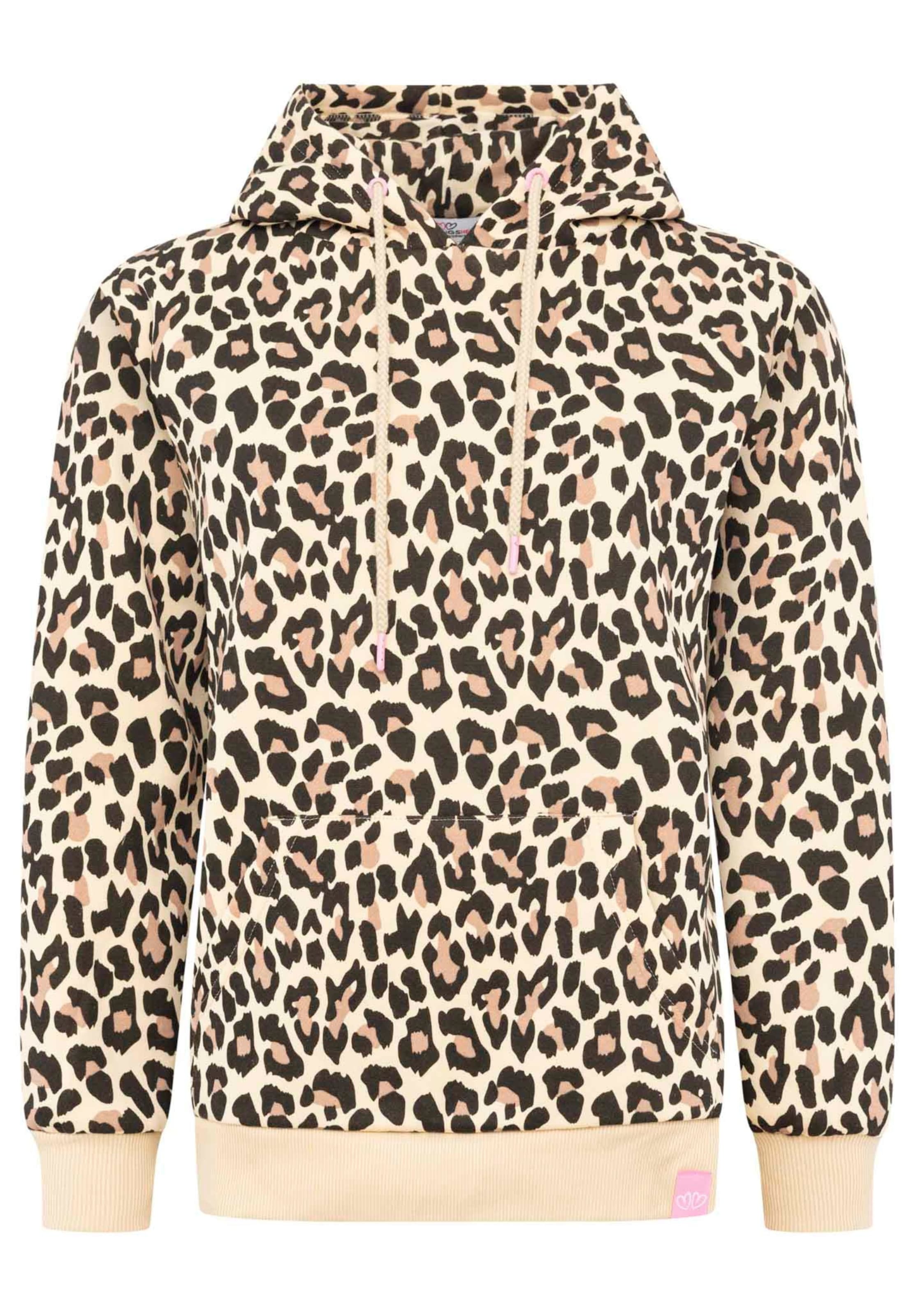 Sweat-shirt Zwillingsherz en beige : devant