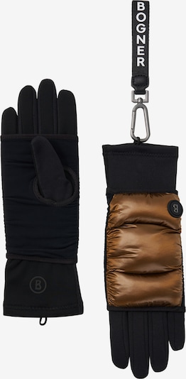 BOGNER Fingerhandschuhe in gold / schwarz, Produktansicht