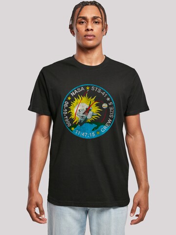 T-Shirt 'NASA STS 41 Discovery Mission Badge Distressed' F4NT4STIC en noir : devant