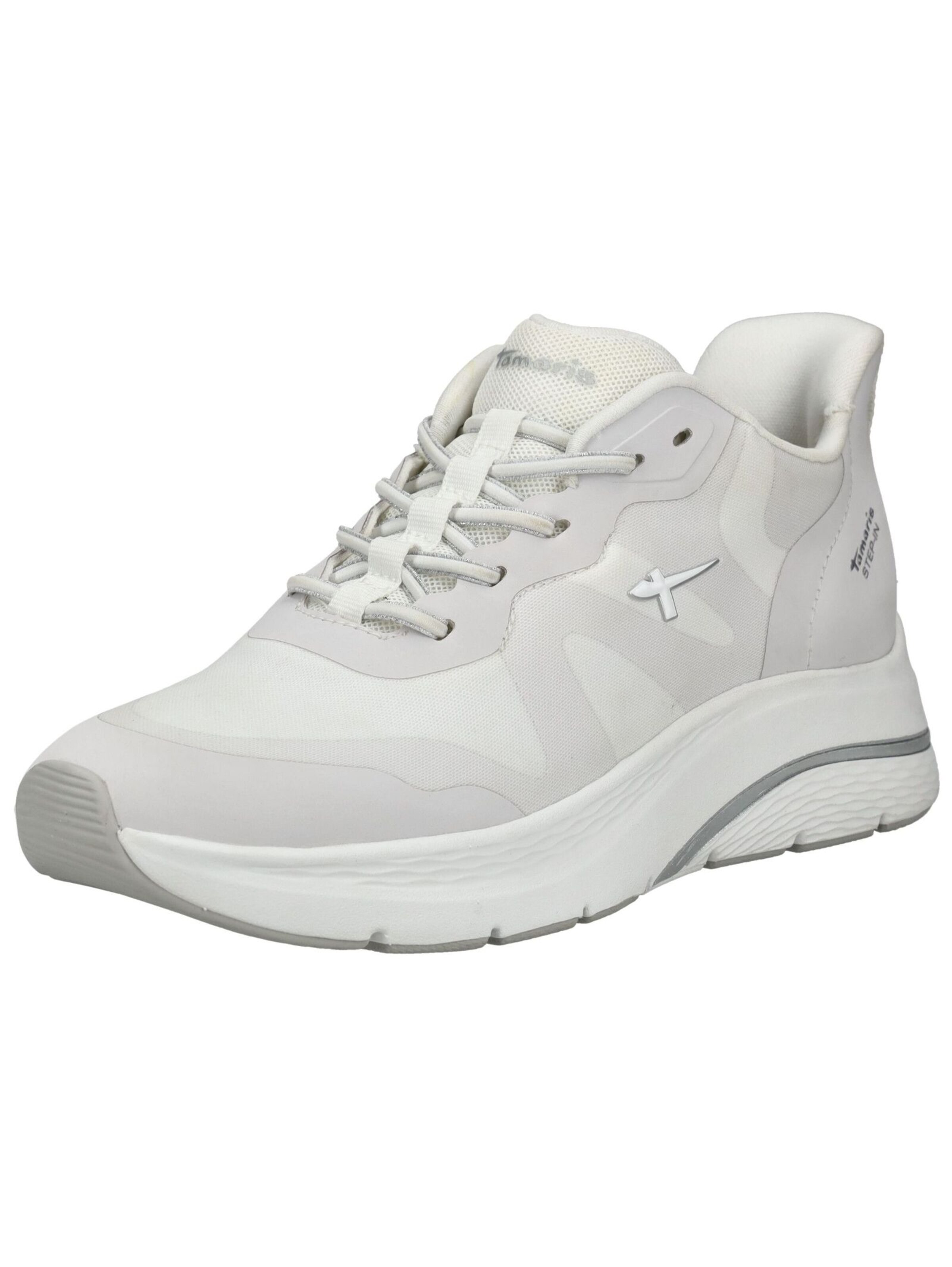 Tamaris Baskets basses en blanc / blanc cassé, Vue avec produit