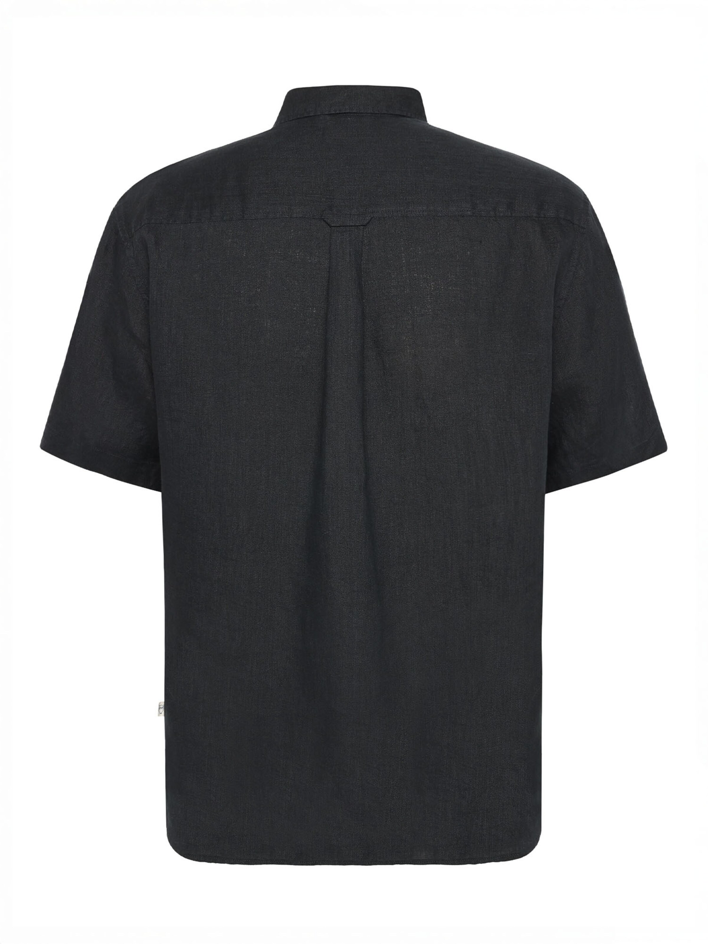 KnowledgeCotton Apparel Regular Fit Hemd in Schwarz