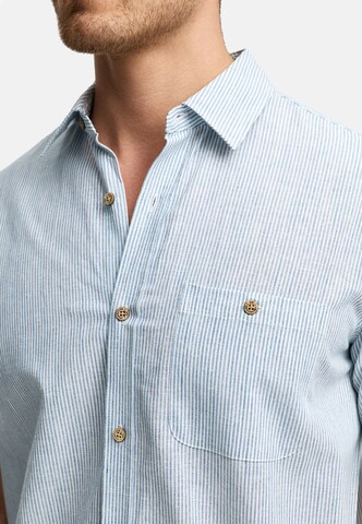 INDICODE JEANS Regular fit Overhemd 'Kiss' in Blauw