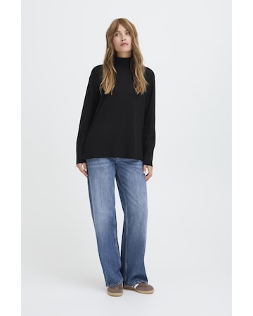 PULZ Jeans Pullover i sort