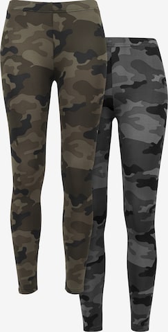 Urban Classics Skinny Leggings in Grijs: voorkant