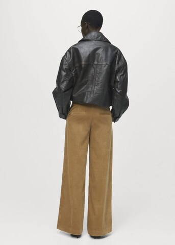 MANGO Wide Leg Hose 'Maco' in Braun