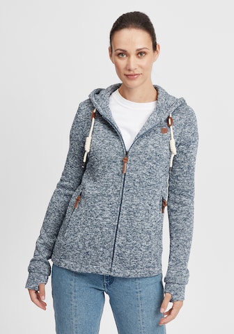 Oxmo Fleecejacke 'Thory' in Blau: Vorderseite