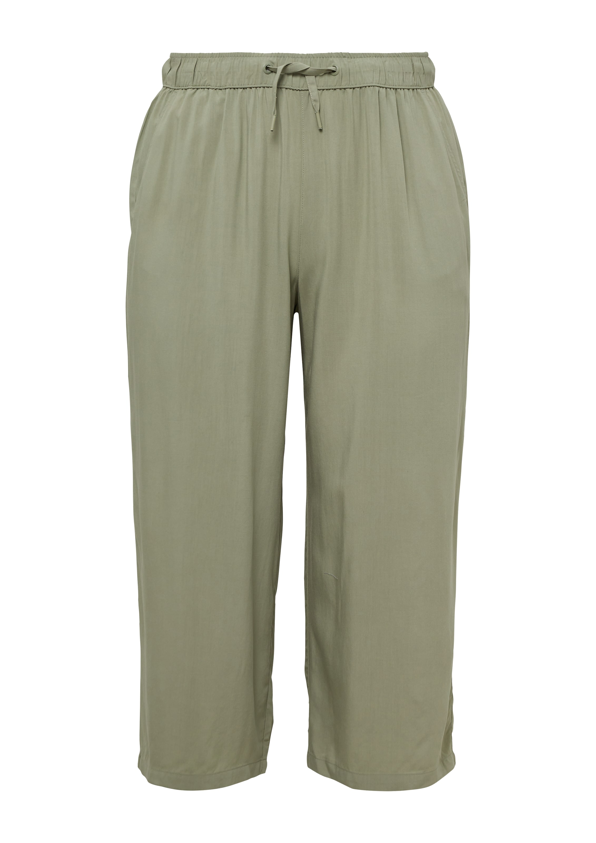 QS Wide Leg Hose in Grün: Vorderseite