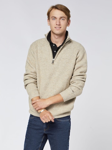 Polo Sylt Sweater in Beige: front