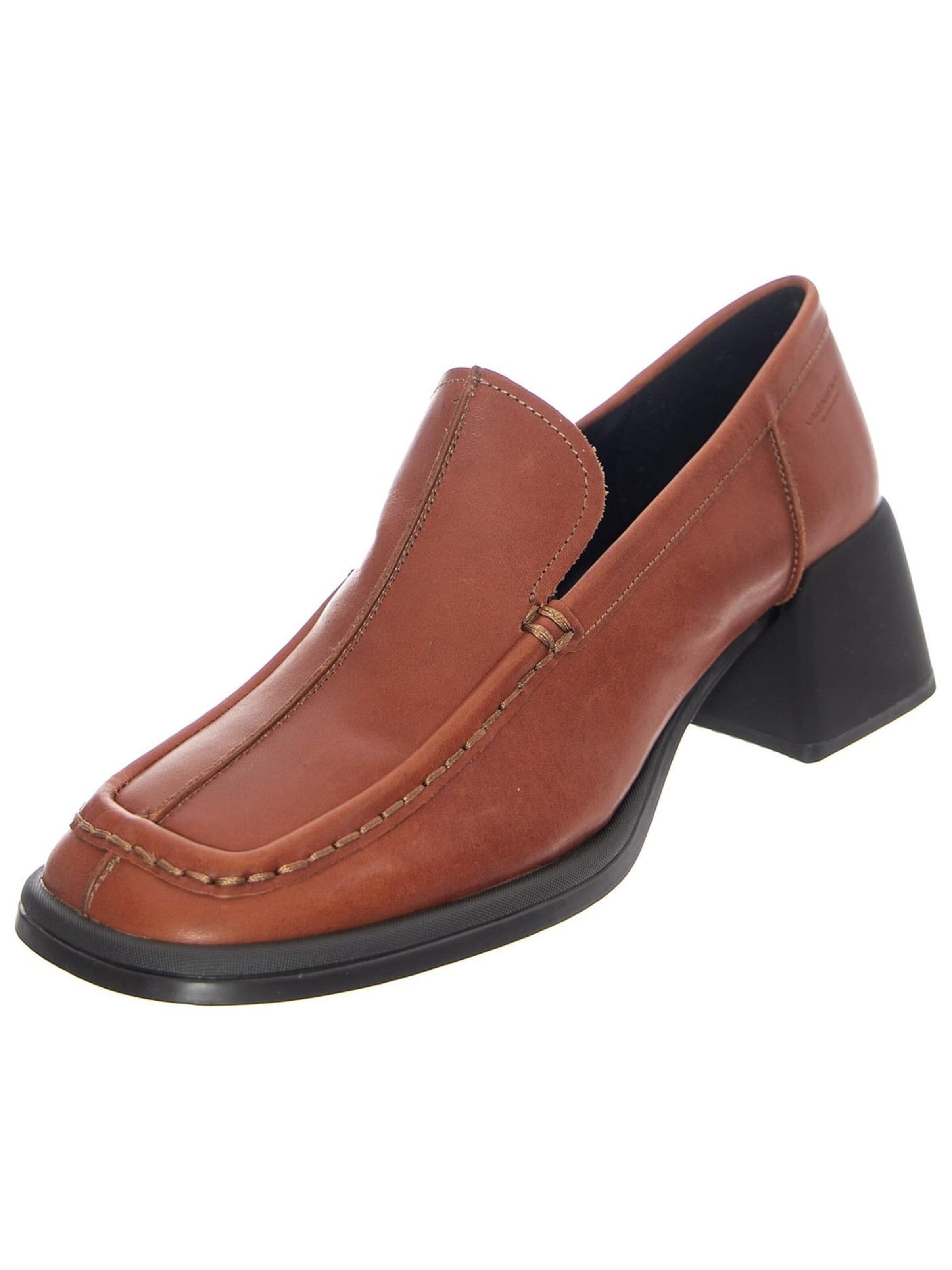 Vagabond Moccasins 'W' Ansie Cinnamon Cow Leather Shoes' in Brown: front