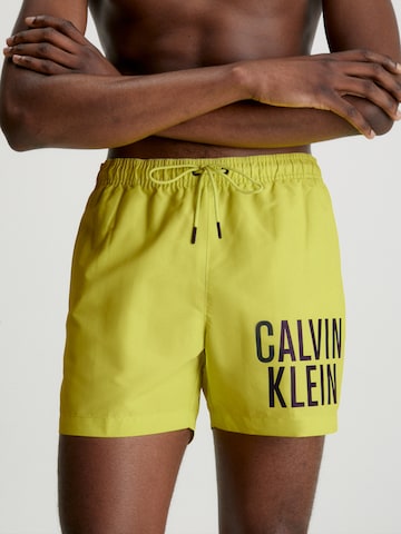 Calvin Klein Swimwear Plavecké šortky 'Intense Power' - Žltá: predná strana