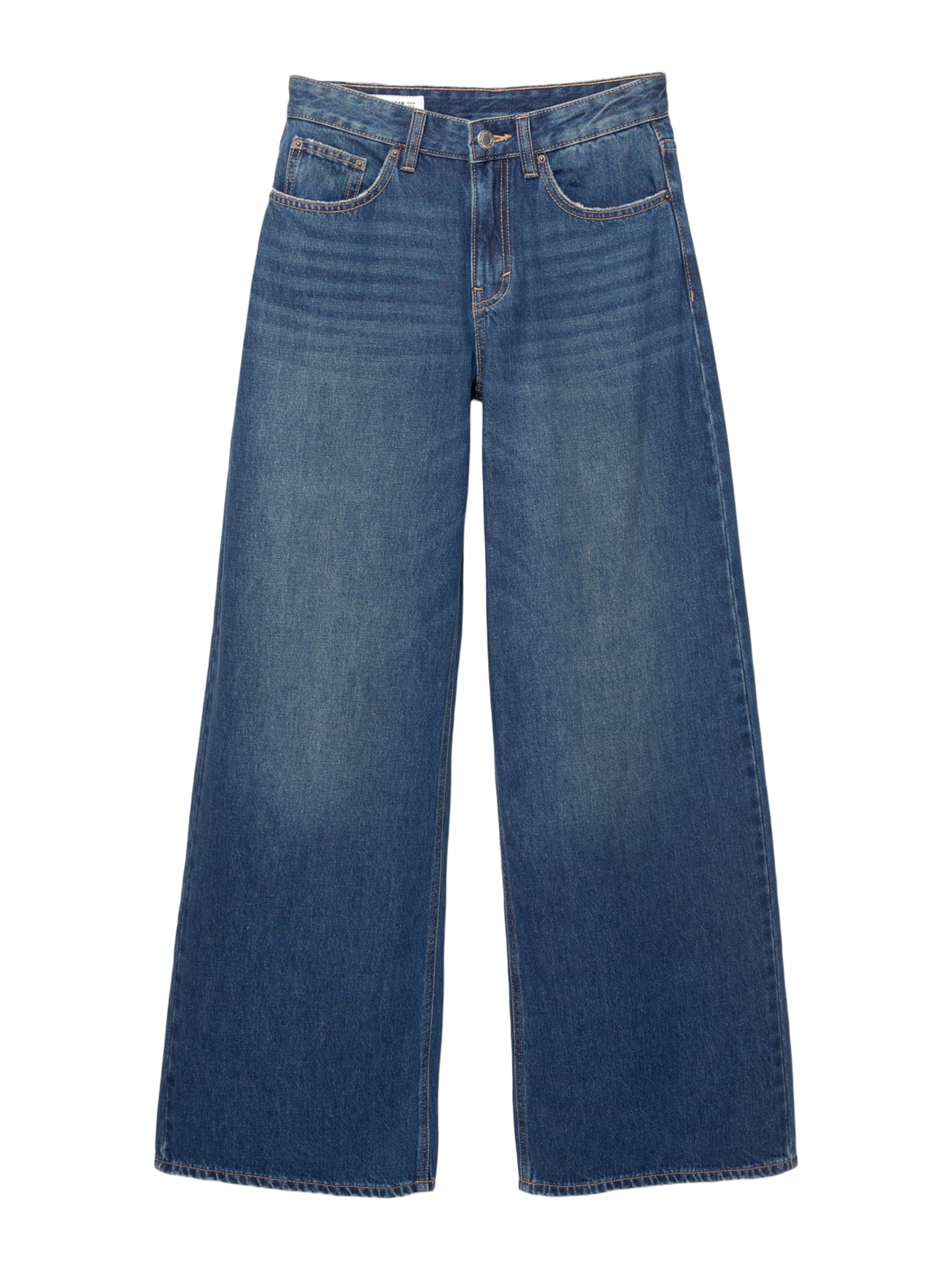 Pull&Bear Wide Leg Jeans in Blau: Vorderseite