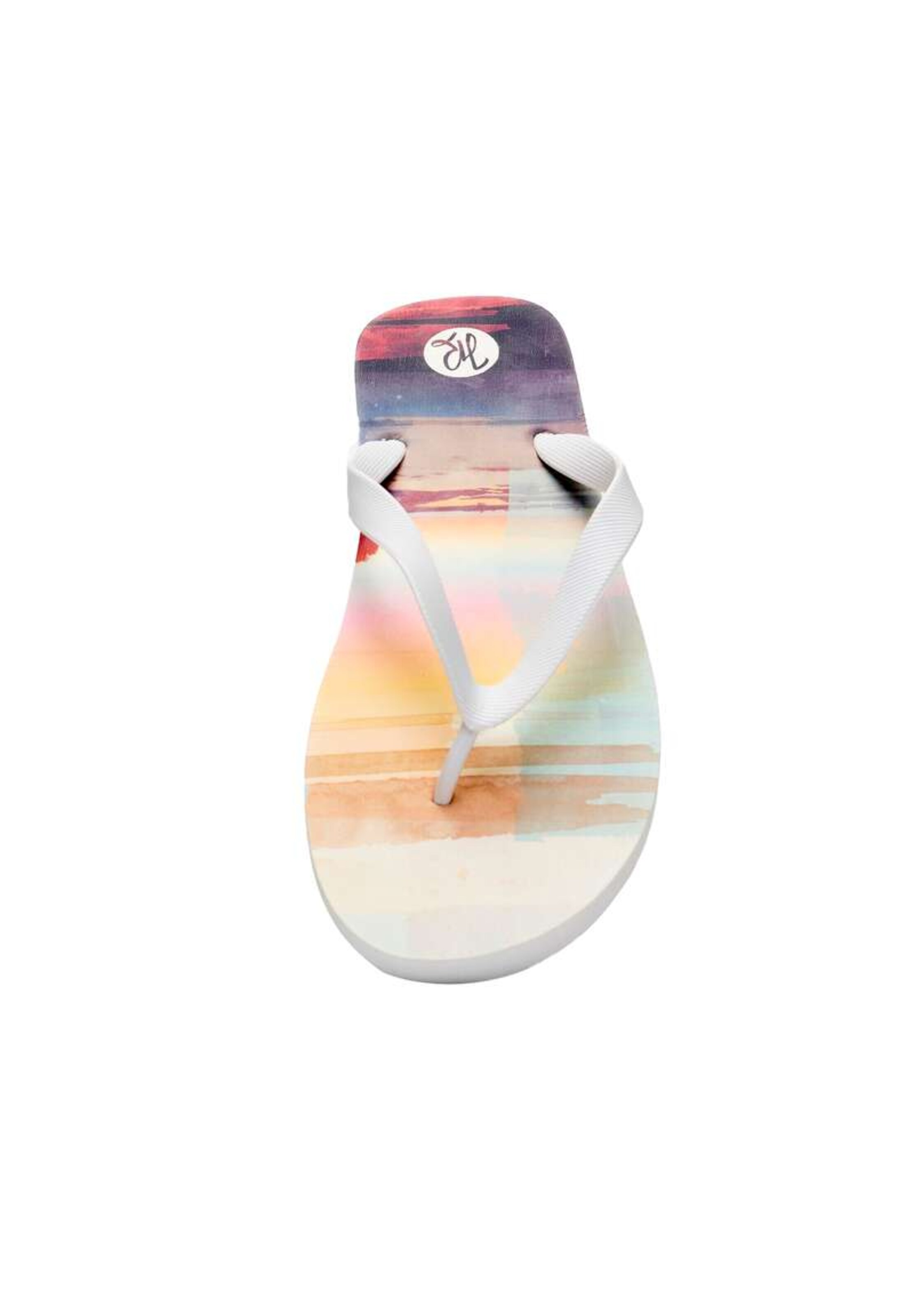 Flip-flops 'Summerland Col' de la Just Rhyse pe alb
