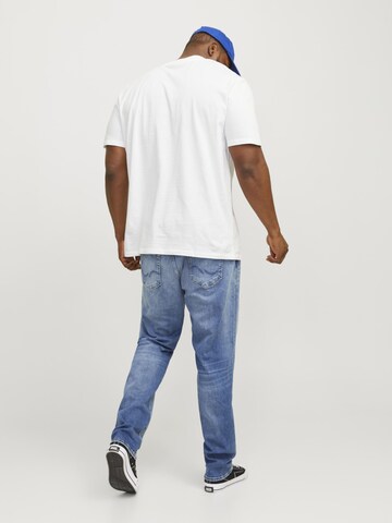T-Shirt 'JJEBradley' Jack & Jones Plus en blanc