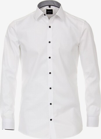 VENTI Slim fit Button Up Shirt in White: front