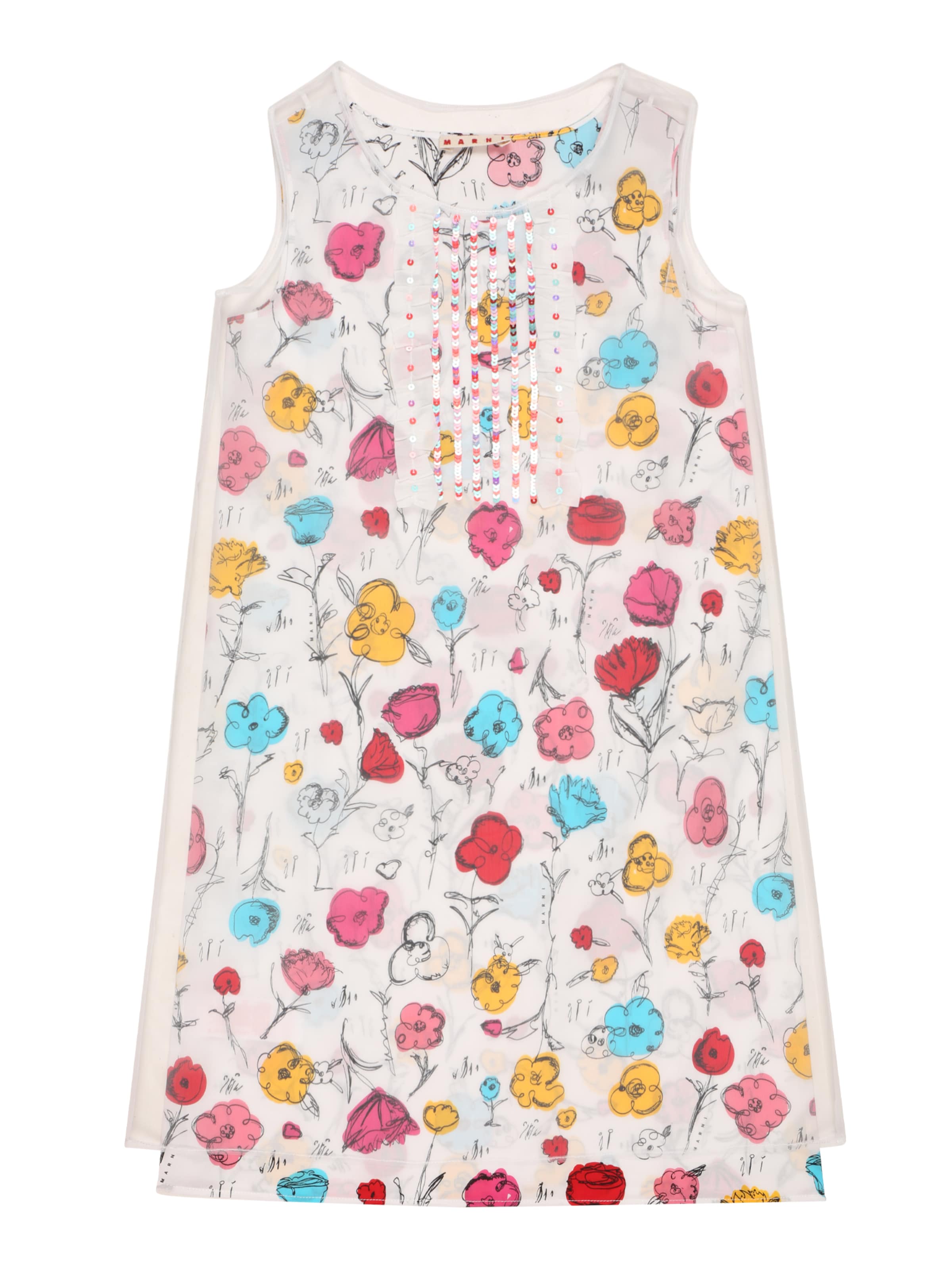 Marni - Vestido em branco: frente