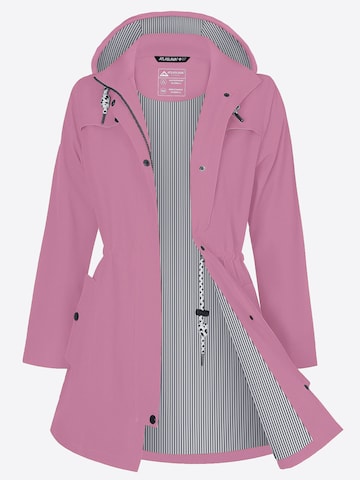 ATLASLAVA Outdoor Coat 'ATLASLAVA Damen Regenjacke Lang' in Pink: front