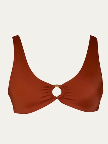 Hauts de bikini 'Biarritz Ring Top' Billie Swim en marron : devant