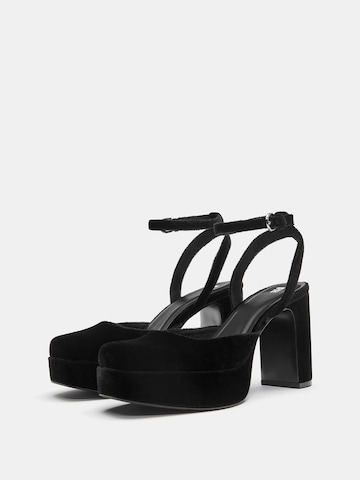 Pull&Bear Slingpumps i sort