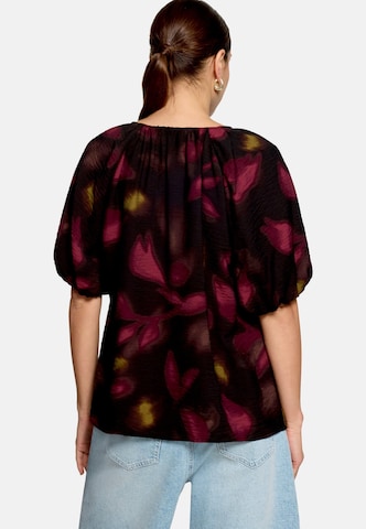 zero Casual-Bluse mit Blumenprint in Schwarz