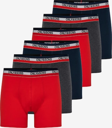 Only & Sons Boxershorts 'ONSFITZ SOLID BOXER' in Mischfarben: Vorderseite