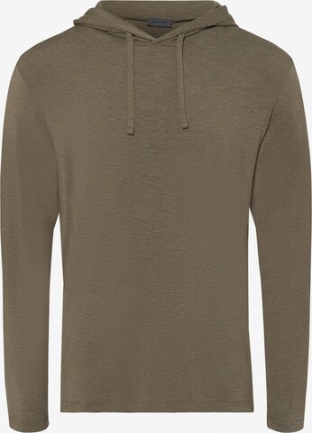 Hanro Sweatshirt ' Casuals ' in Bruin: voorkant