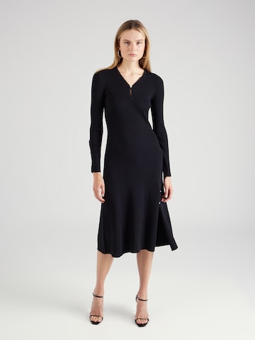Derhy Πλεκτό φόρεμα 'GRACE' σε μαύρο: μπροστά