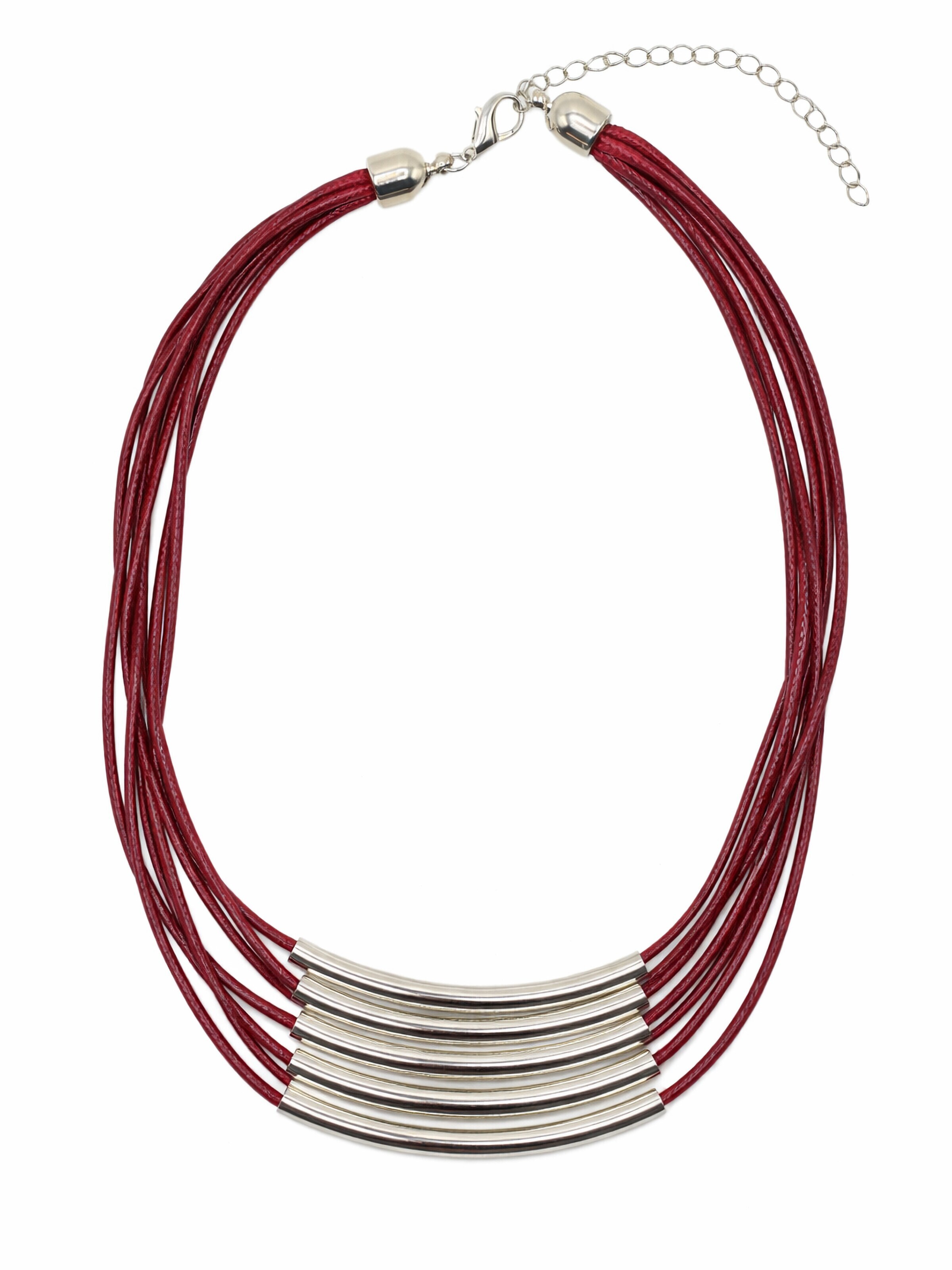 COLLEZIONE ALESSANDRO Necklace 'Elena' in Red: front