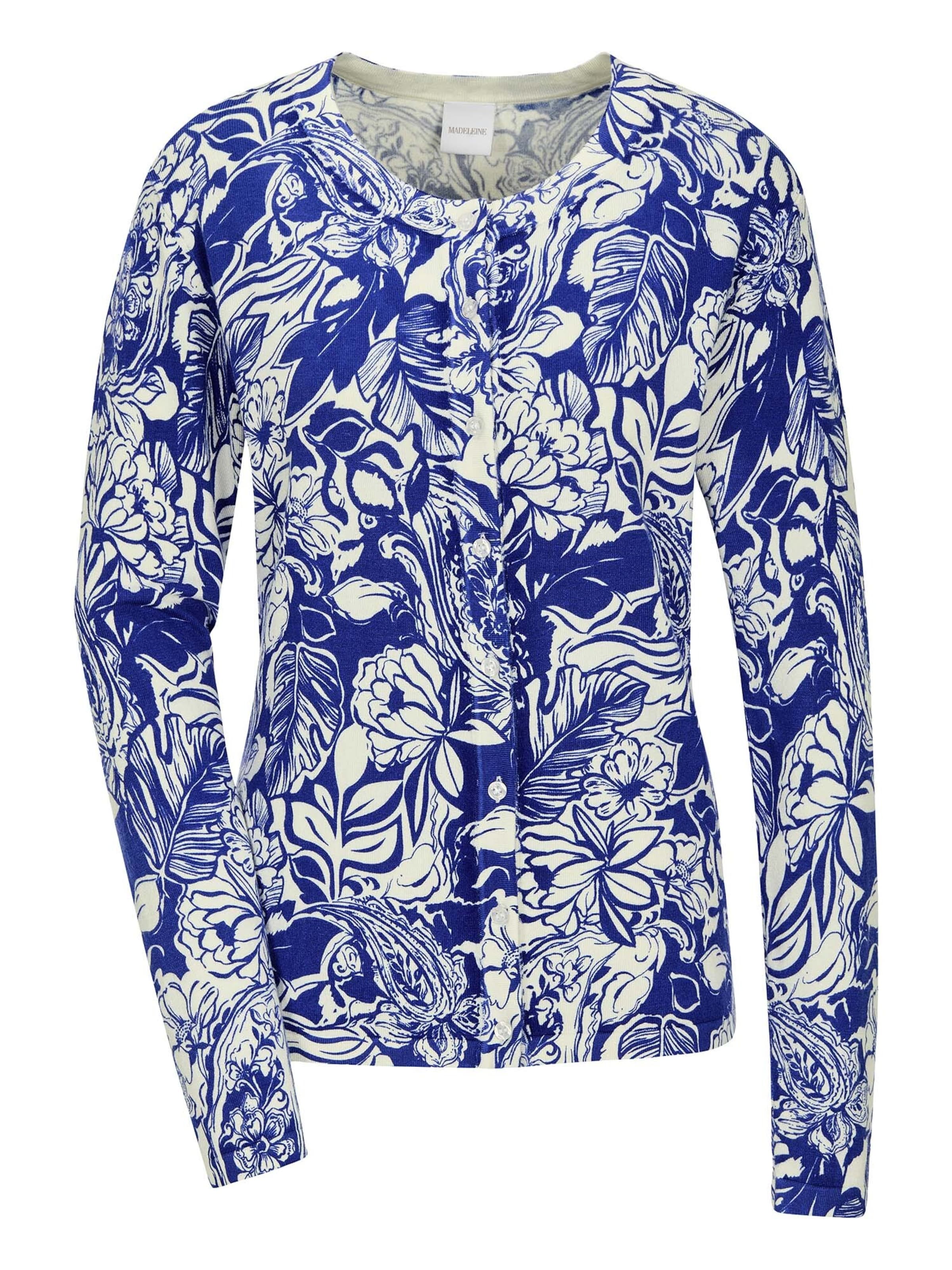 Cardigan MADELEINE en bleu : devant