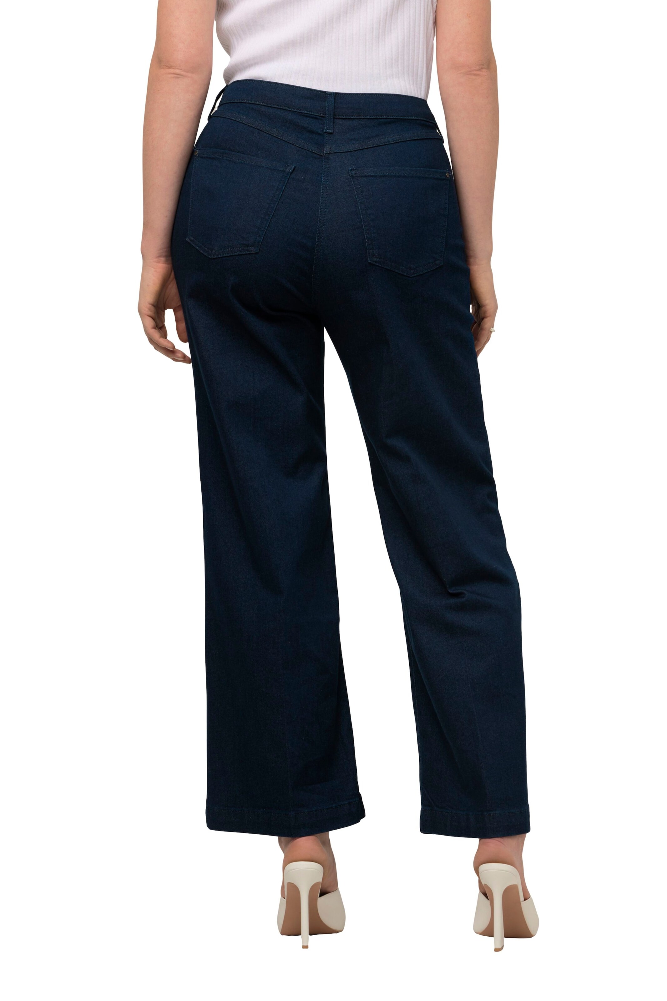 Ulla Popken Wide leg Jeans in Blauw