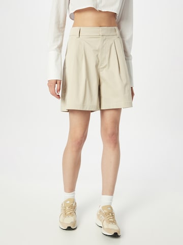 ESPRIT Regular Bandplooibroek in Beige: voorkant