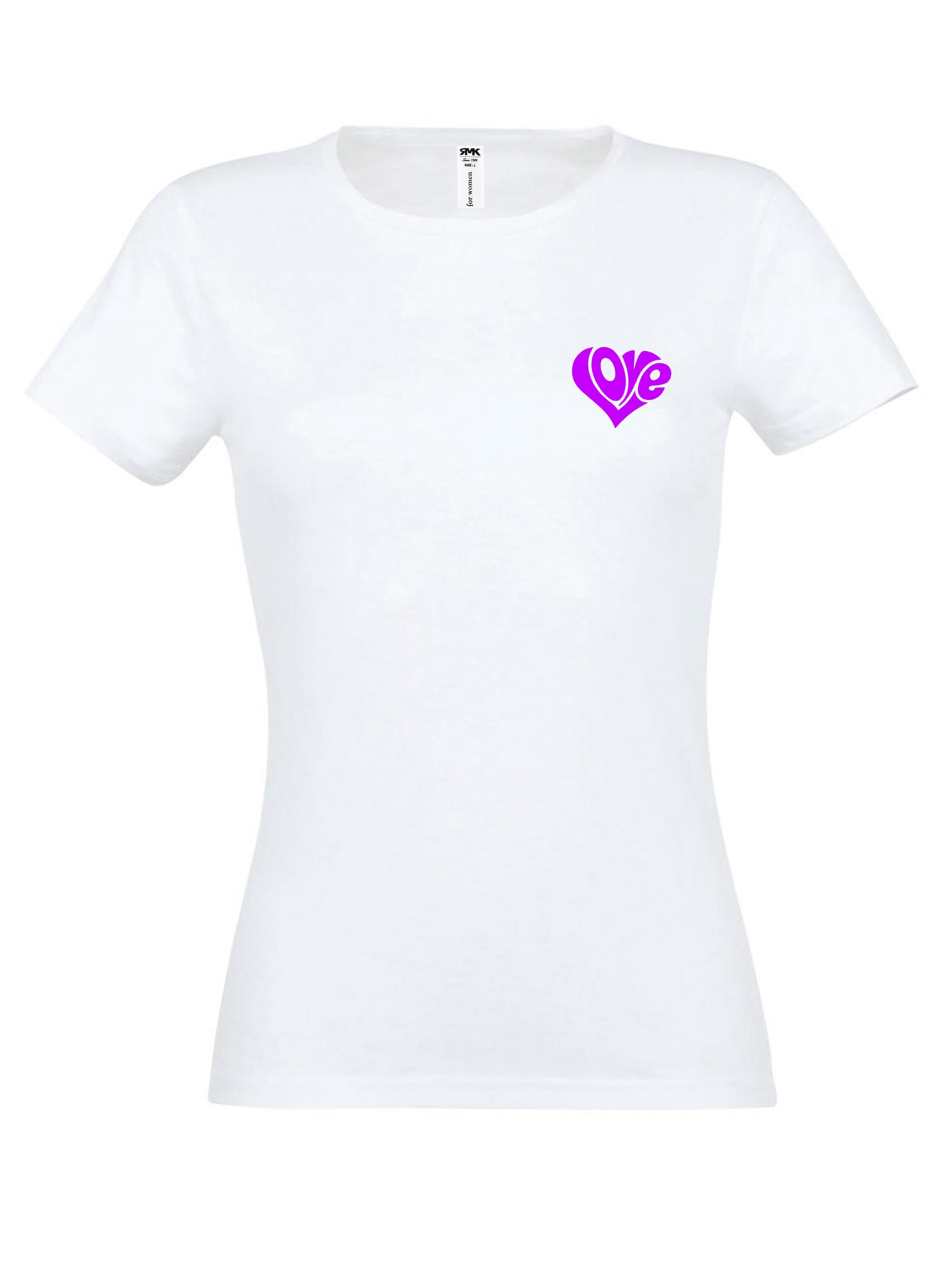 RMK Shirt 'Herz Love'‌‌‌‌‌‌‌‌ in Weiß: Vorderseite