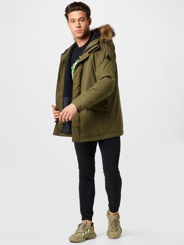 HOLLISTER Winter Parka in Green