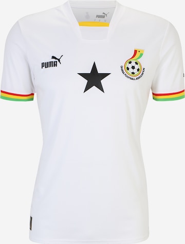 PUMA - Camiseta de fútbol en blanco: frente