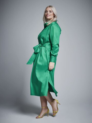 Rock Your Curves by Angelina K. Shirt Dress in Green