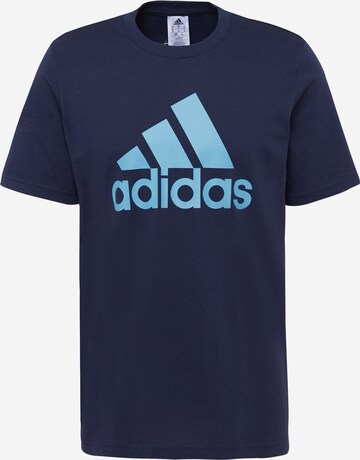 ADIDAS SPORTSWEAR Performance Shirt 'Essentials Big Logo' in Blue: front