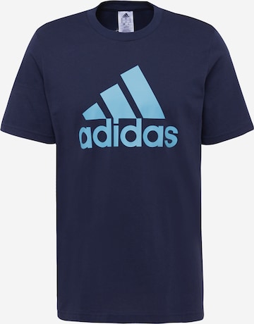 ADIDAS SPORTSWEAR Λειτουργικό μπλουζάκι 'Essentials Big Logo' σε μπλε: μπροστά