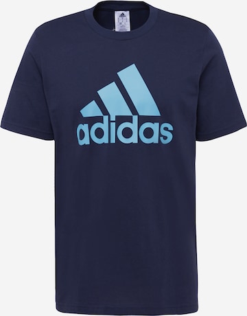 ADIDAS SPORTSWEARTehnička sportska majica 'Essentials Big Logo' - plava boja: prednji dio