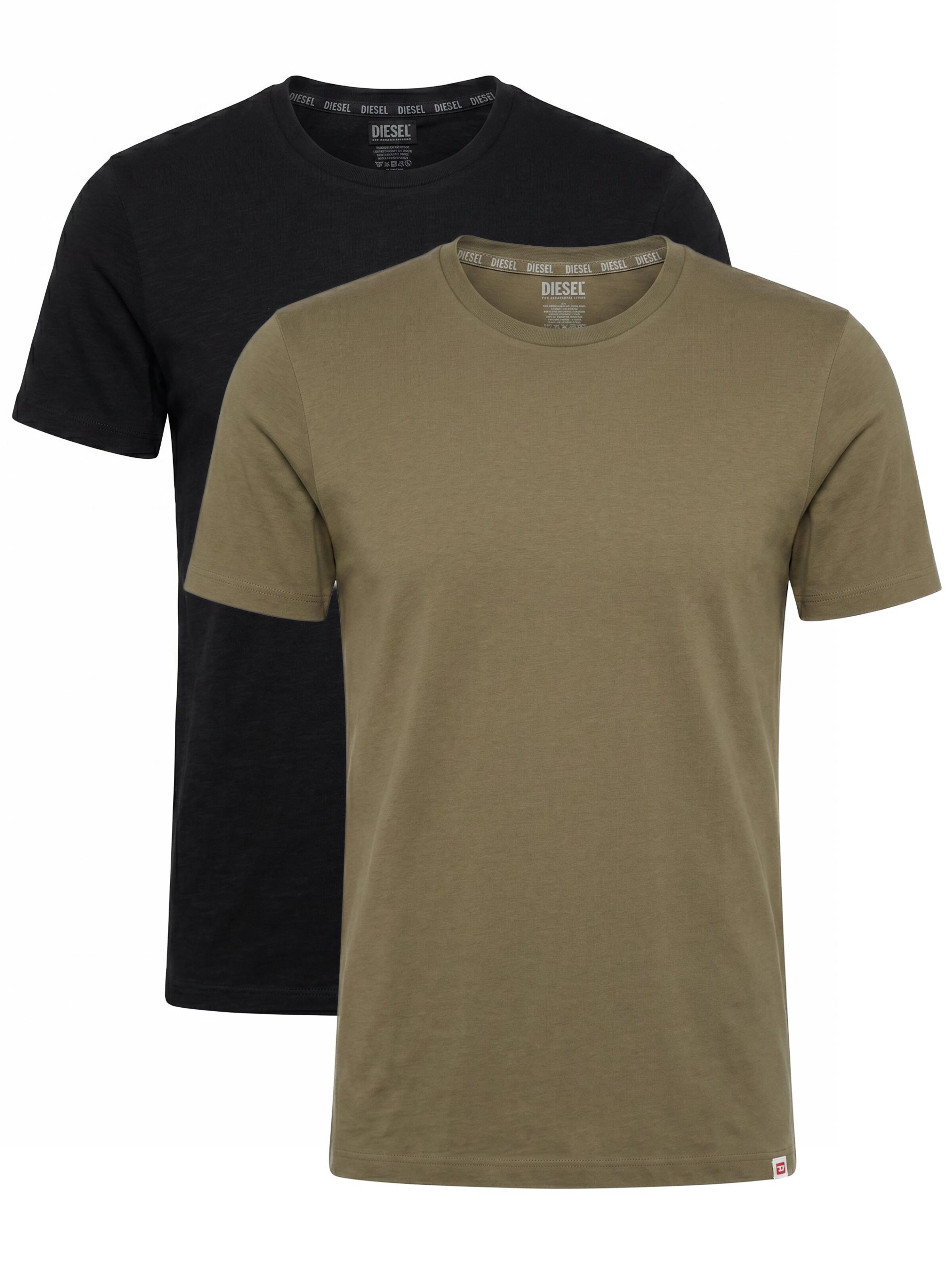 DIESEL Shirt 'Slim UMTEE-RANDAL-TUBE (2x)' in S in Black, Item view