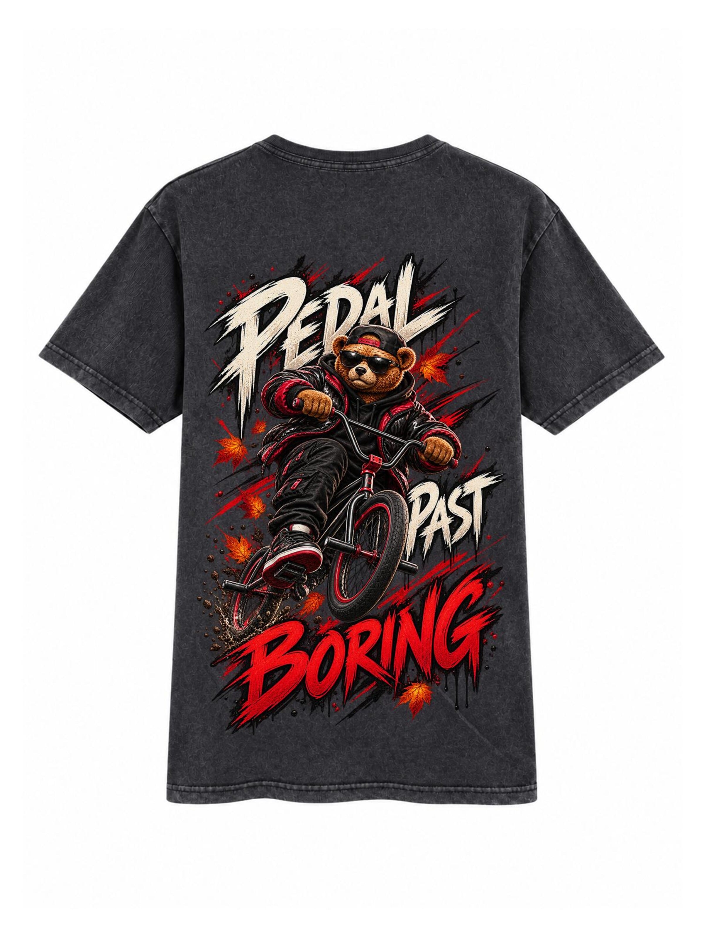 LUNØIR Studio Shirt 'BOSS BMX Color Rider' in Black: front