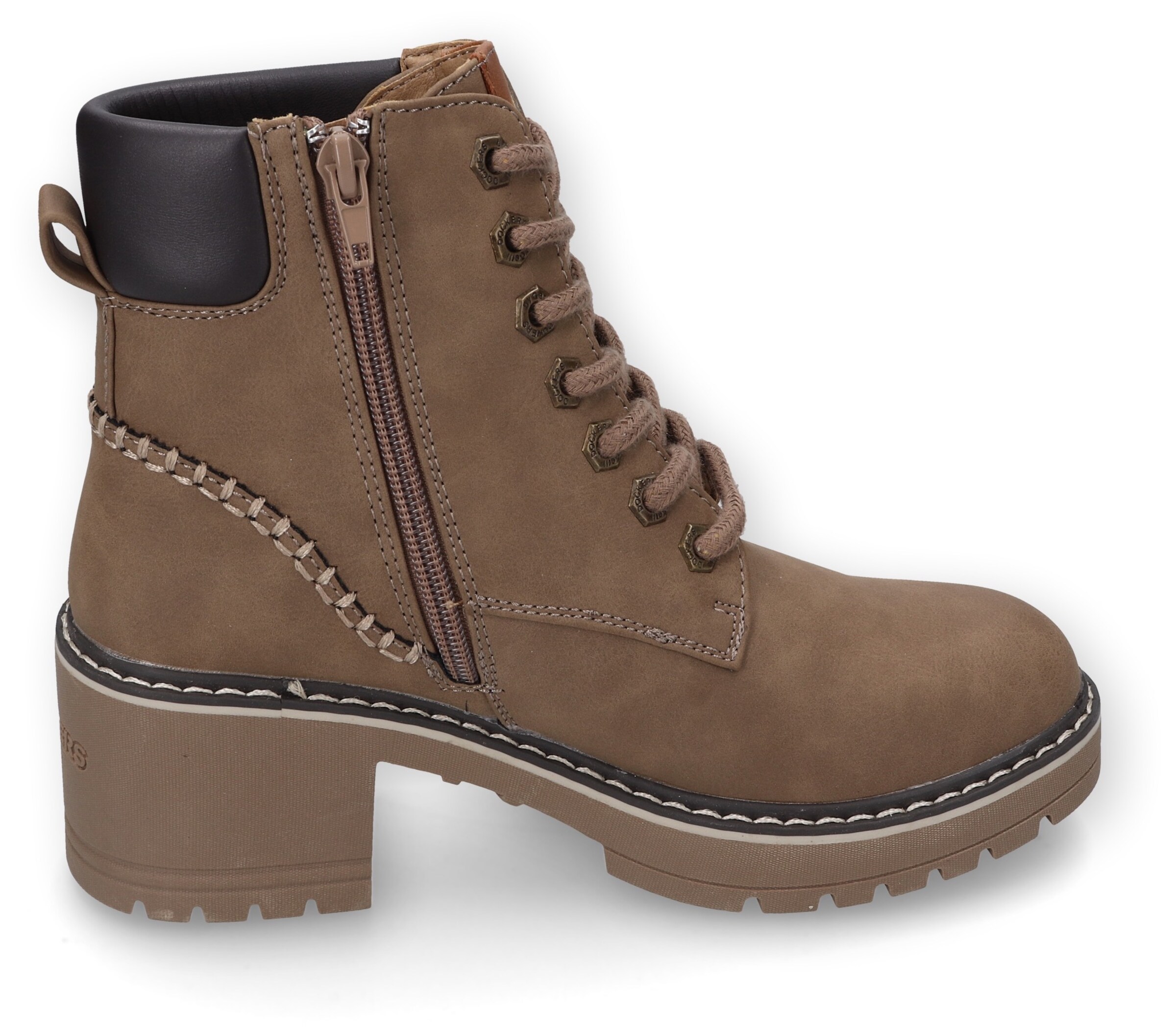 Dockers by Gerli Lace-Up Ankle Boots in Brown