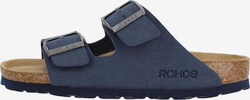 ROHDE Mules 'Alba' in Blue: front